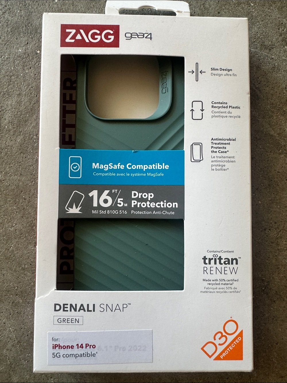 ZAGG Denali Snap MagSafe Compatible iPhone Case - Green